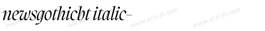 newsgothicbt italic字体转换